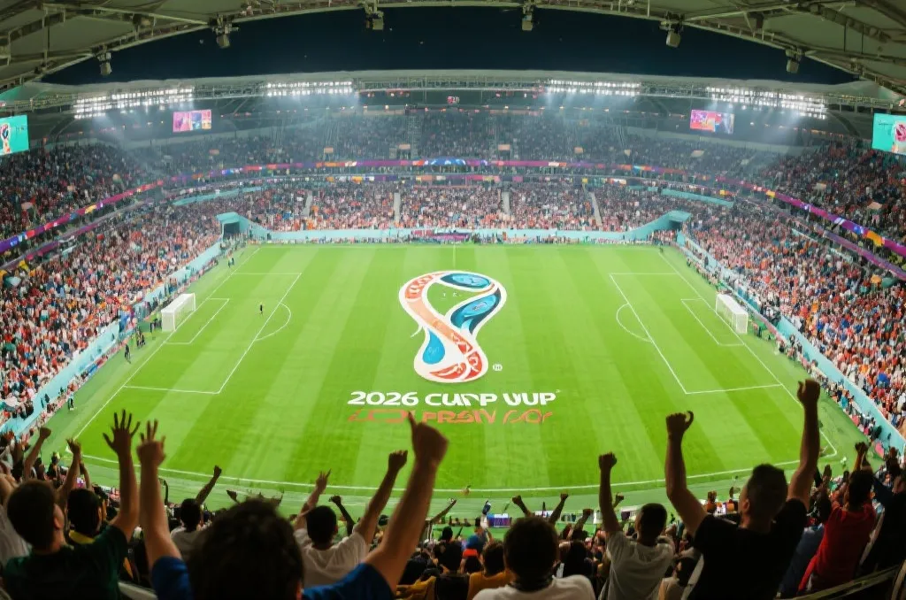 2026年世界杯绿茵场与观众激情欢呼